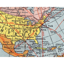 1943 Flat Earth World Map - Polar Azimuthal Equidistant Projection Map
