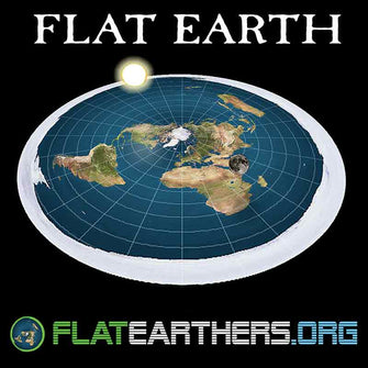 Flat Earth Map - Flat Earthers Logo Flat Earth Bumper Sticker