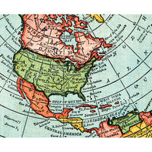 Flat Earth Map - Gleason's New Standard Map Of The World - Medium 18" x 24" 1892 Reproduction