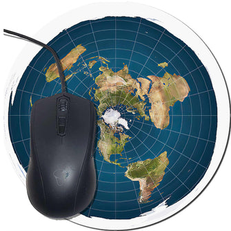 Flat Earth Map Premium Computer MousePad  - Flat Earthers Logo Flat Earth Bumper Sticker