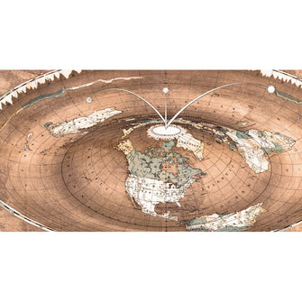 Flat Earth Maps SET: Gleason's Standard 24x36 & Square Stationary Earth 24x18
